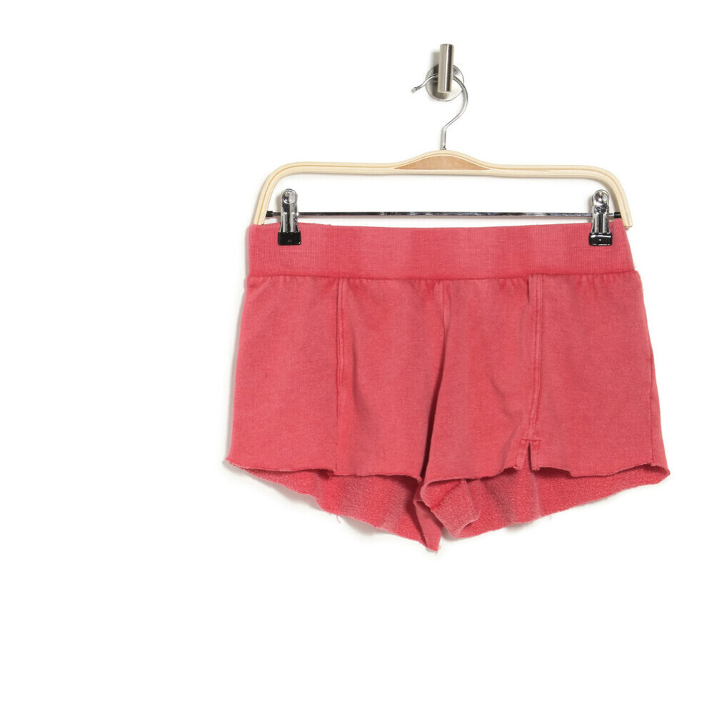 Z By Zella women's Washed Knit Shorts In Red Hibiscus Size XL